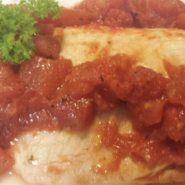 Tilapia in Stewed Tomatoes