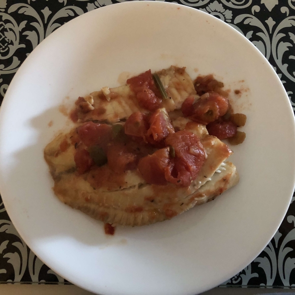 Tilapia in Stewed Tomatoes