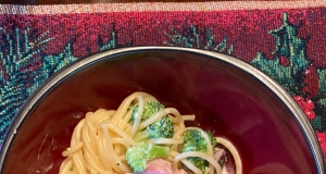 Fettuccine Alfredo with Ham