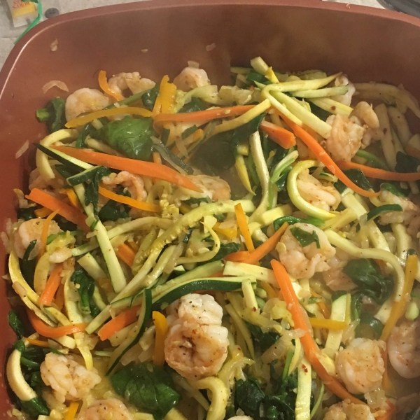 Shrimp Florentine with Zoodles