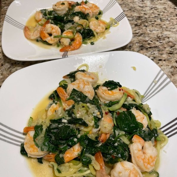 Shrimp Florentine with Zoodles