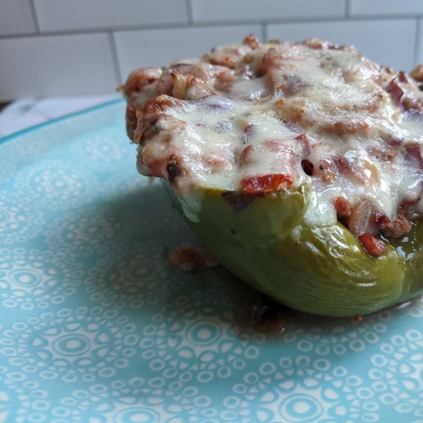 Stuffed Bell Peppers with Beef and Cabbage