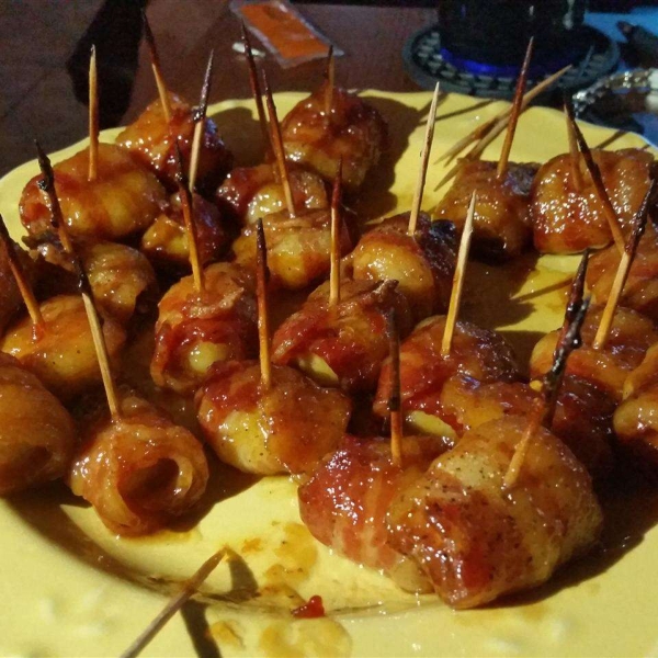 Spicy Bacon Wrapped Water Chestnuts