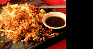 Japanese-Style Crab Fried Brown Rice