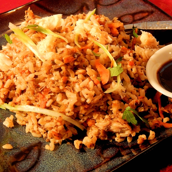 Japanese-Style Crab Fried Brown Rice
