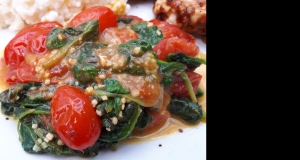 Pesto Spinach and Tomatoes