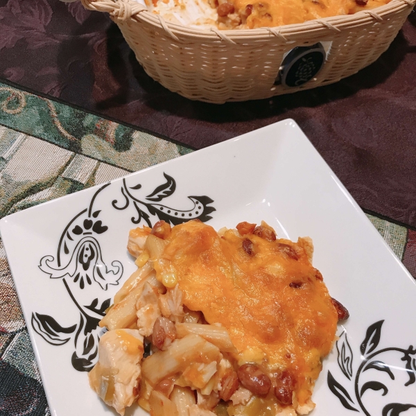 Chicken Enchilada Pasta Casserole