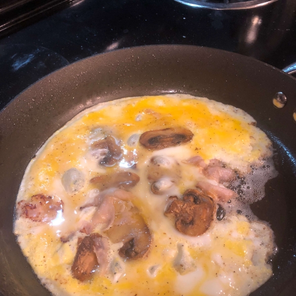 Mushroom, Scallion, and Cheese Omelet