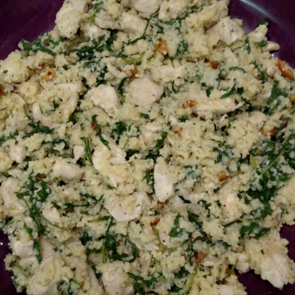 Arugula, Chicken, and Walnut Couscous