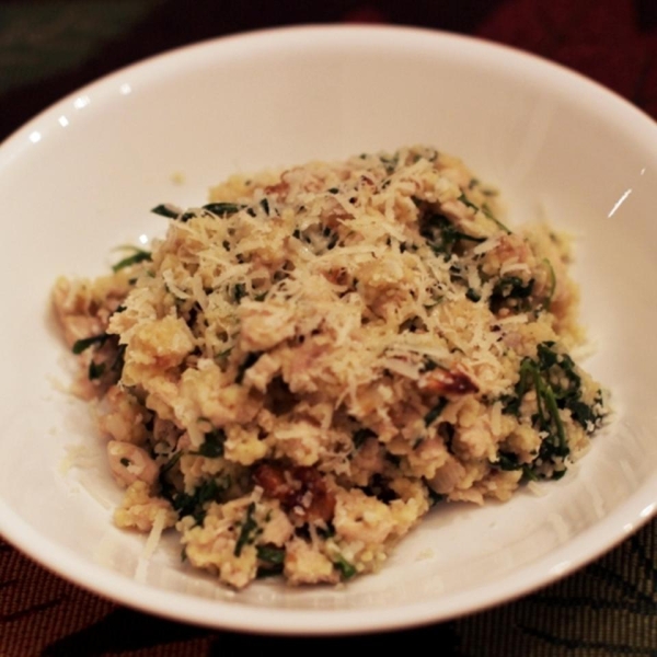 Arugula, Chicken, and Walnut Couscous