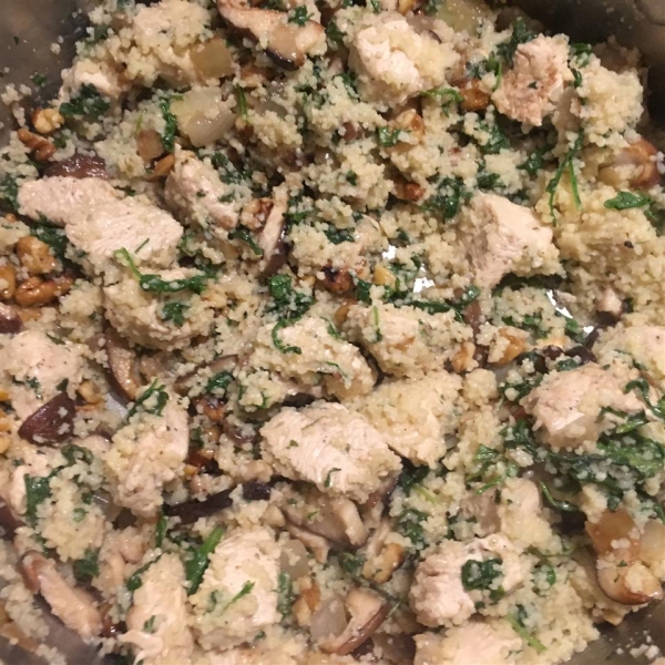 Arugula, Chicken, and Walnut Couscous