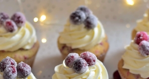 Cranberry Cupcakes with White Chocolate Frosting