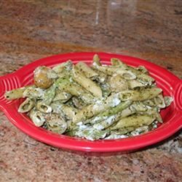 Pesto Pasta with Green Beans and Potatoes