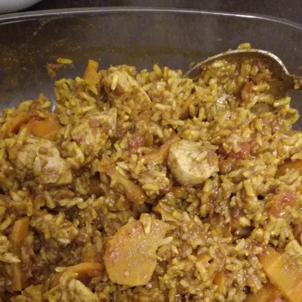 Curried Chicken and Brown Rice Casserole