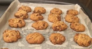 Gluten-Free Chickpea-Flour Chocolate Chunk Cookies with Peanut Butter and Oats