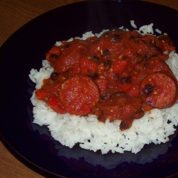 Portuguese Chourico, Beans, and Rice