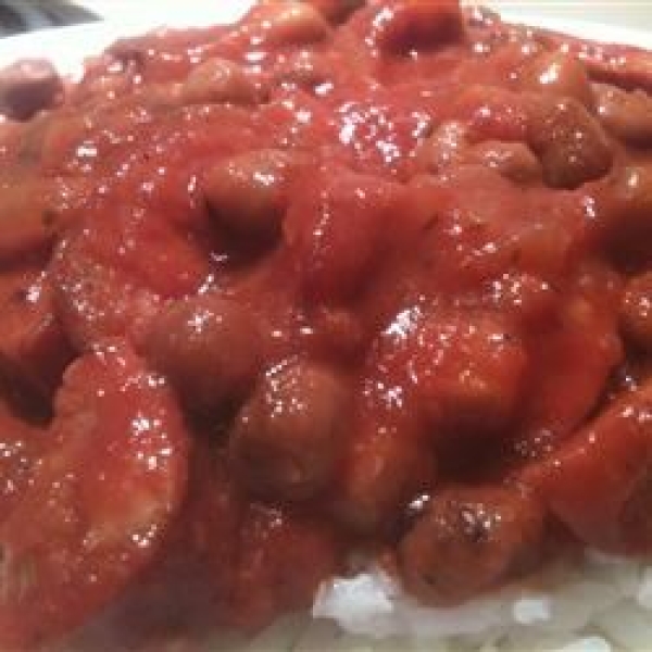 Portuguese Chourico, Beans, and Rice