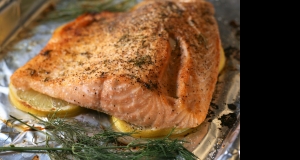 Broiled Salmon with Lemon and Dill