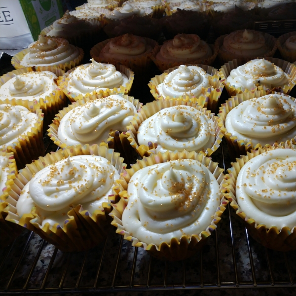 Carrot Cake Cupcakes with Lemon Cream Cheese Frosting