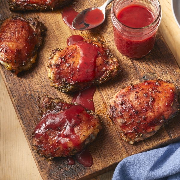 Smoked and Glazed Chicken Thighs