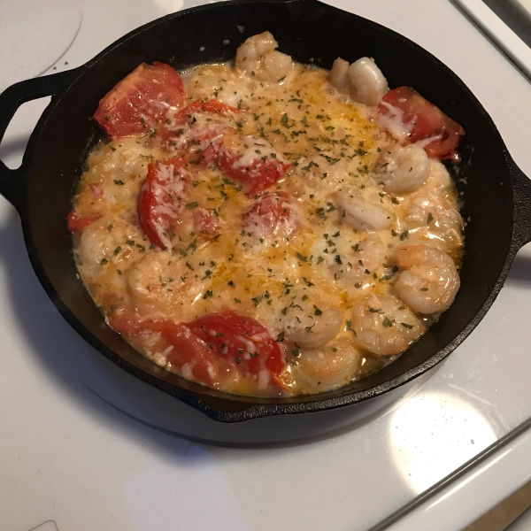 Shrimp Scampi and Tomato Broil