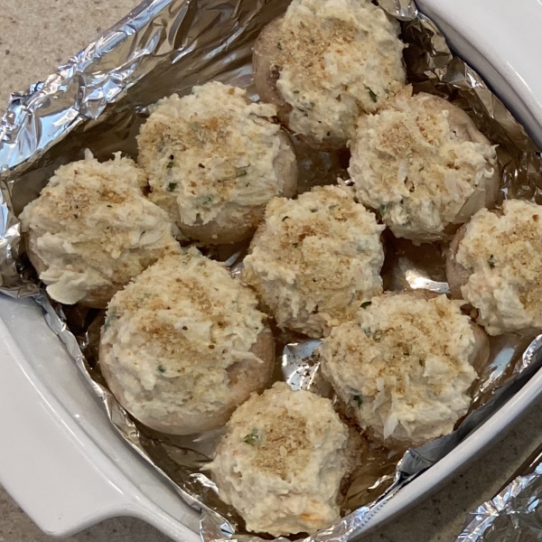 The Best Seafood Stuffed Mushrooms