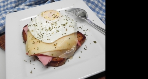 Strammer Max (German Open-Face Sandwich with Ham, Cheese, and Fried Egg)