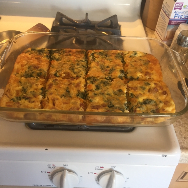 Spinach Bacon Egg Casserole