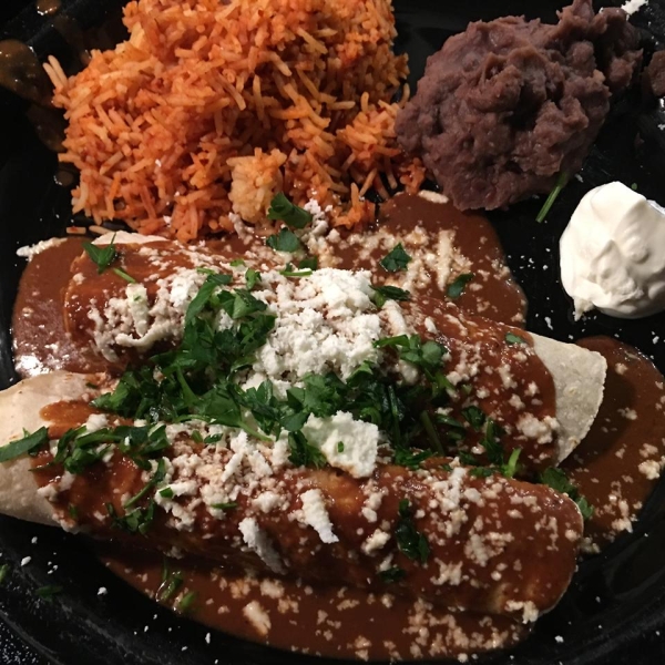 Chicken Enchiladas with Mole Sauce