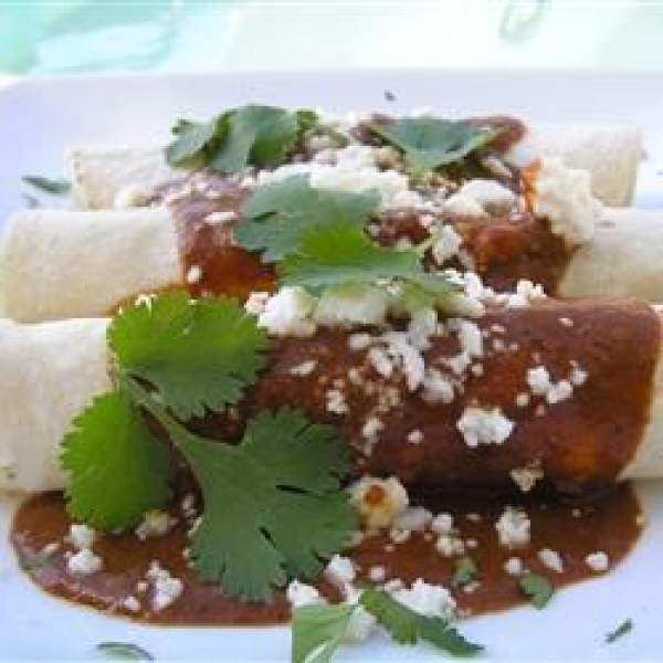 Chicken Enchiladas with Mole Sauce