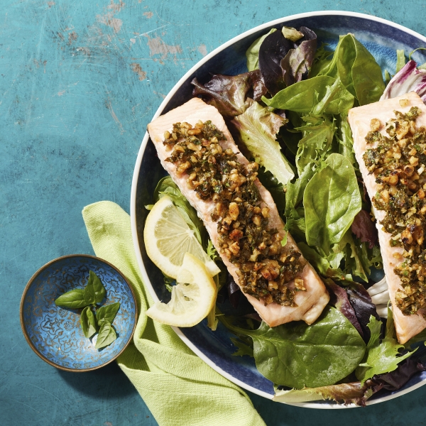 Parsley and Walnut-Crusted Salmon