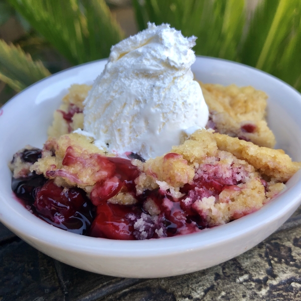 Red, White, and Blue Dump Cake