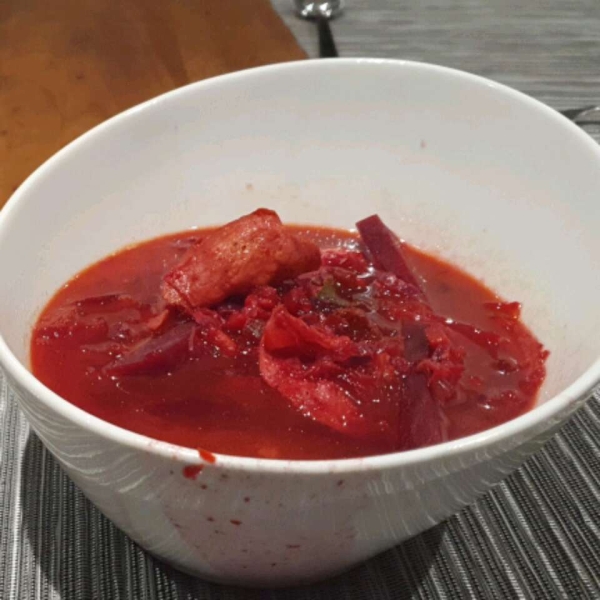 Beef and Beet Borscht