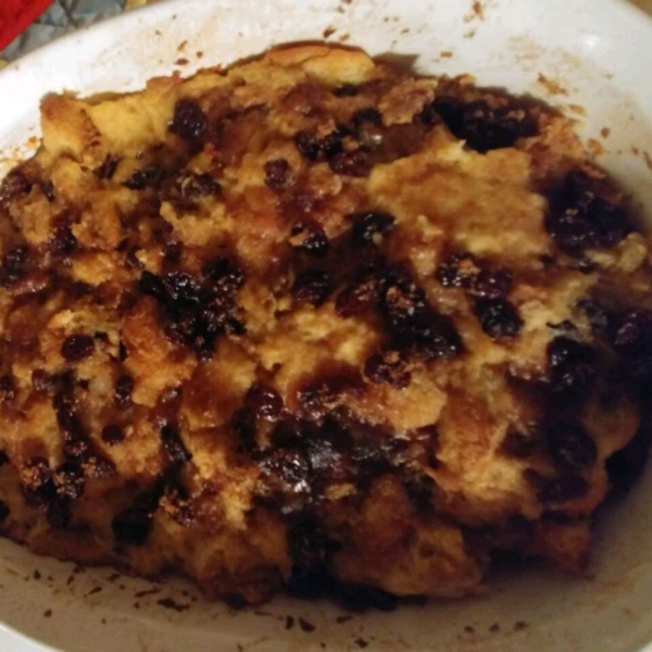 Pineapple Bread Pudding with Raisins