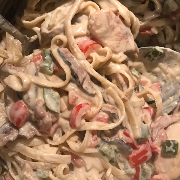 Chicken Primavera Alfredo