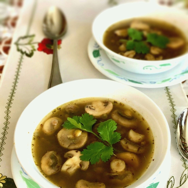 Lentil Soup with Mushrooms