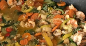 Lady Linda's Delightful Shrimp and Scallop Stir-Fry