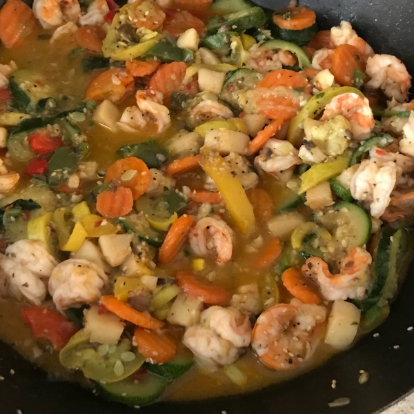 Lady Linda's Delightful Shrimp and Scallop Stir-Fry