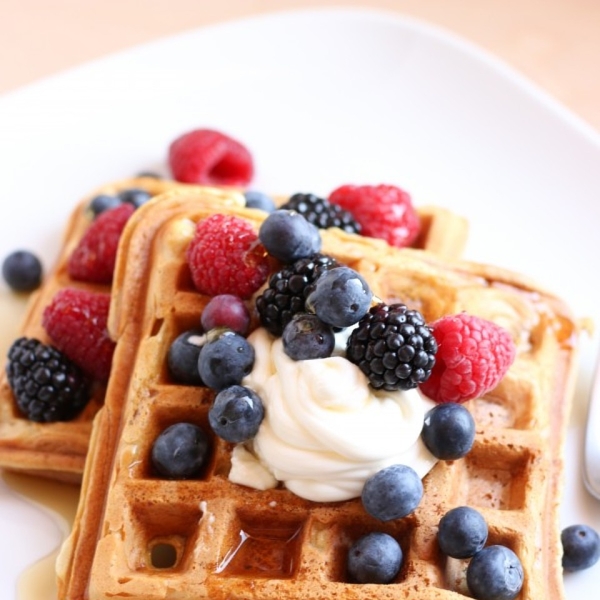 Fluffy Sour Cream Waffles