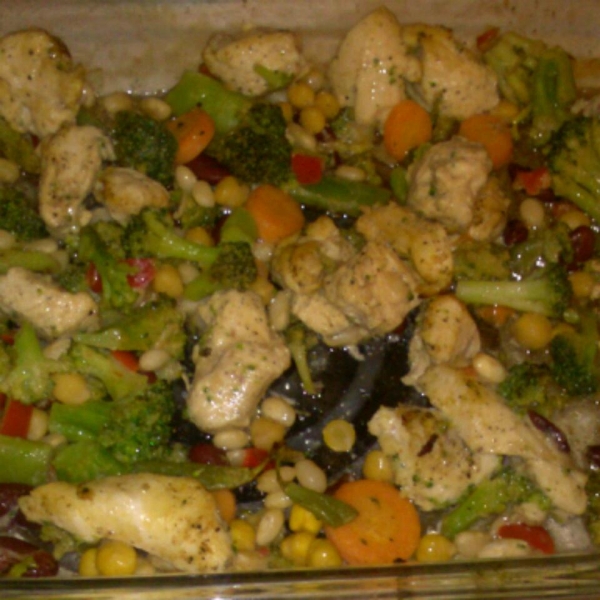 Oven-Grilled Chicken and Vegetables