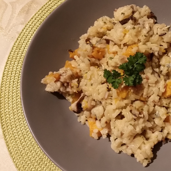 Butternut Squash and Shiitake Mushroom Wild Rice Risotto