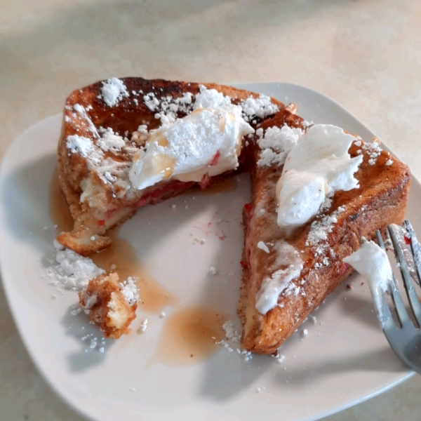 Raspberry Cheesecake Stuffed French Toast