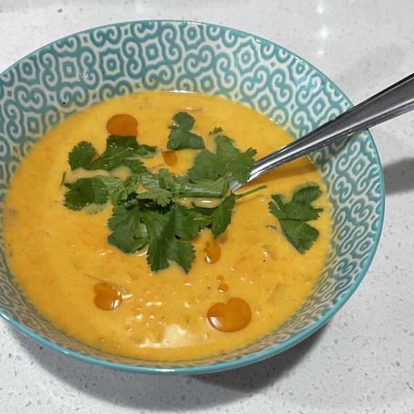 Spicy Sweet Potato and Coconut Soup