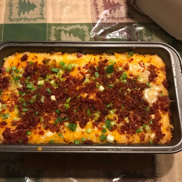 Cheesy Leftover Ham and Mashed Potato Casserole