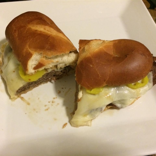 Dripping Roast Beef Sandwiches with Melted Provolone