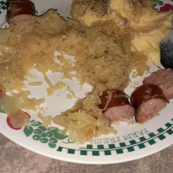 Slow Cooker Sauerkraut and Sausage