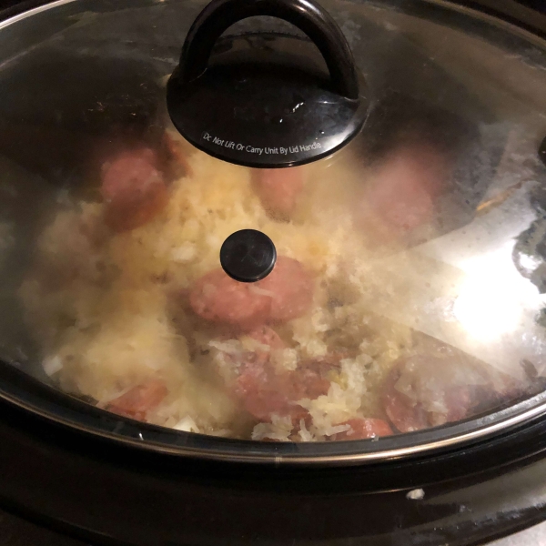 Slow Cooker Sauerkraut and Sausage