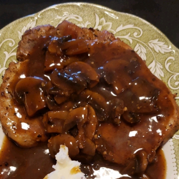 Grandma's Pork Chops in Mushroom Gravy