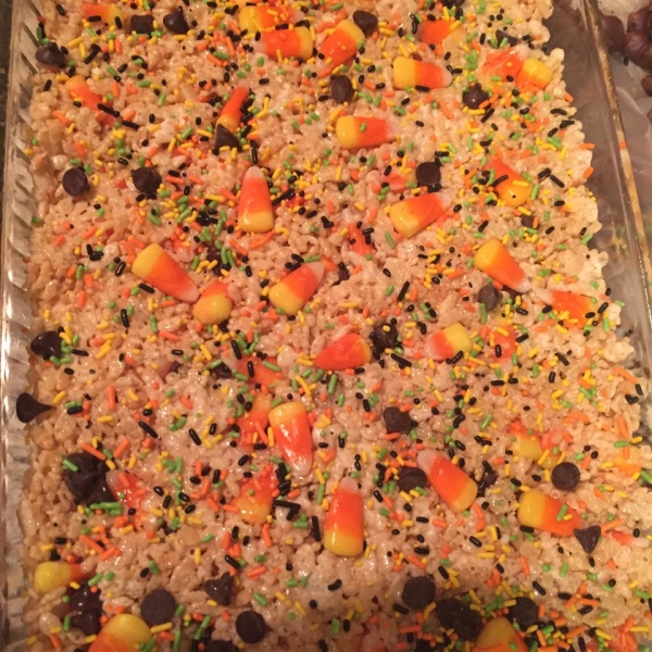 Crispy Rice Candy Corn Treats