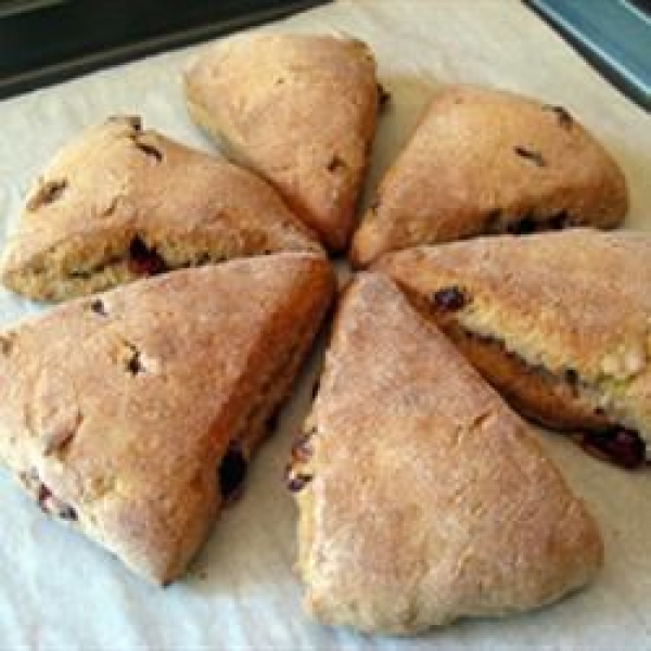 Cranberry Orange Wheat Scones